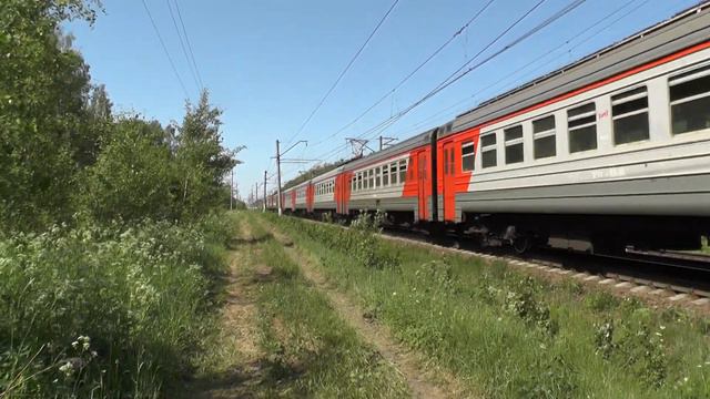 Электропоезд ЭР2Р-7048/7058 перегон Петелино - Голицыно смотреть онлайн