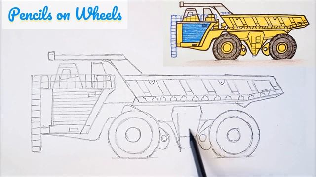 Как нарисовать самосвал БелАЗ-75710 просто How to Draw Haul Truck BelAZ 75710 Simple Auto Drawing смотреть онлайн