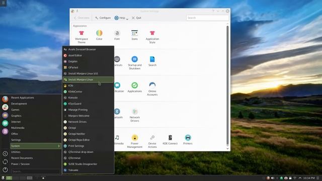 Preview on Manjaro 0.9.0 dev-1224 Plasma 5 KDE beta смотреть онлайн