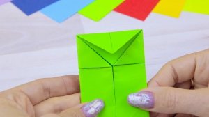 Оригами Лягушка Бумажная игрушка антистресс из бумаги