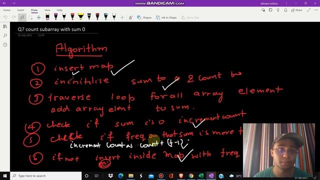 part16|subarraypart6(code):Q7 Count Subarray with 0 sum|| step 0 :dsa смотреть онлайн