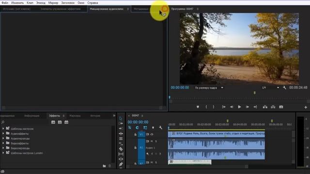 {Adobe Premiere Pro} Как ДОБАВИТЬ АУДИО Работа со ЗВУКОМ. Вставка фоновой музыки смотреть онлайн