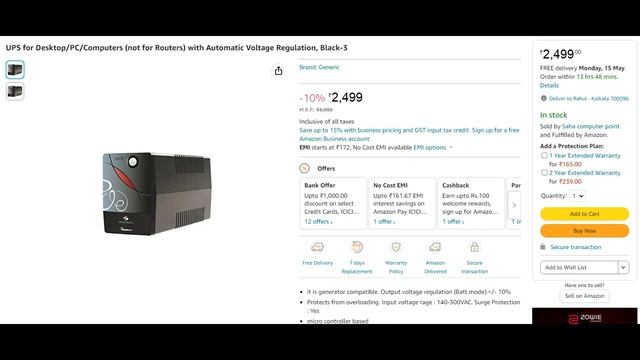 Zebronics ZEB-U725 UPS Unboxing & Overview Best UPS With 2 Years Warranty смотреть онлайн