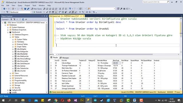MSSQL 2019 Dersleri Order By Kullanımı #Ders23 SQL Server 2019 Eğitimi смотреть онлайн