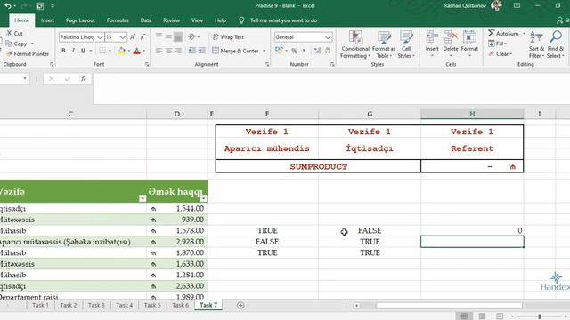 Excel Praktiki tapşırıqlar , Modul#9 - Cavab#7 | Excel practise | Excel pratiği | Практика в Excel смотреть онлайн