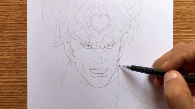 Anime sketch | how to draw Dio Brando step by step | JoJo's Bizarre Adventure art смотреть онлайн