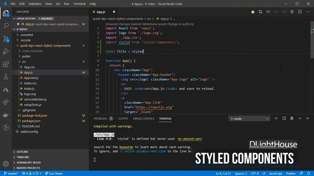 Creating a Reactjs Component Using the Styled Components Library смотреть онлайн