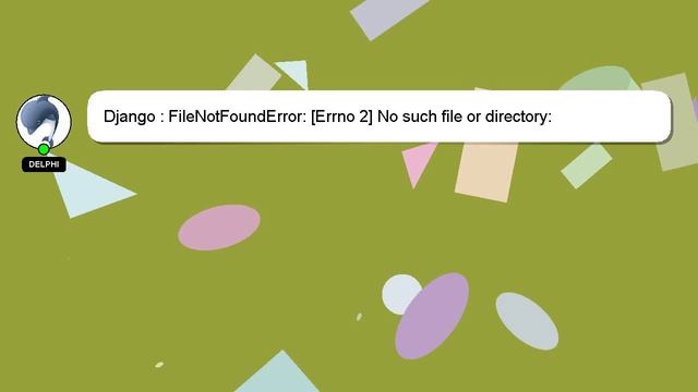 Django : FileNotFoundError: [Errno 2] No such file or directory: '/app/static' смотреть онлайн
