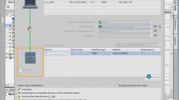 Загрузка проекта В ПЛК siemens S7-1200, с помощью TiaPoral