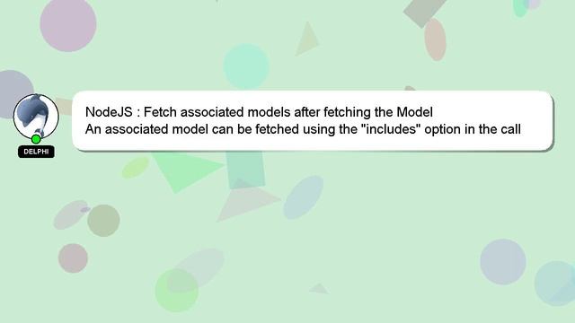 NodeJS : Fetch associated models after fetching the Model смотреть онлайн