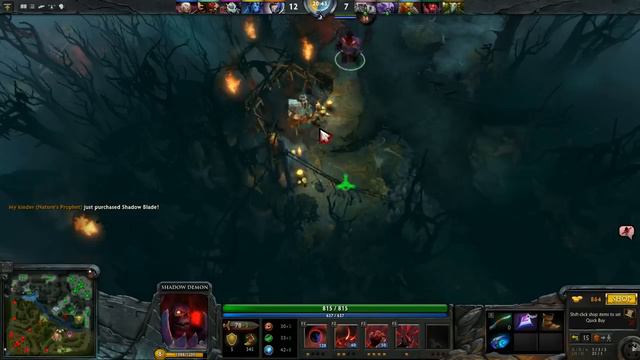 Dota 2: Пексик играет за Шадоу Демона (Shadow Demon), бой 1 из 2 - loss смотреть онлайн