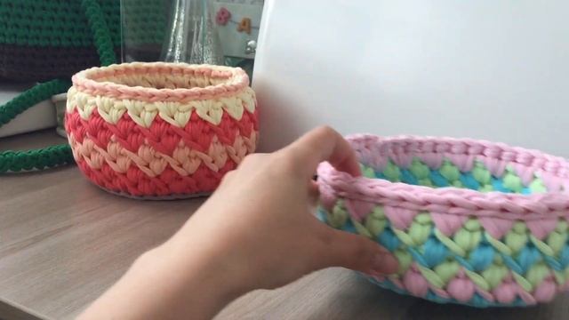 Корзинка из трикотажной пряжи!!! смотреть онлайн