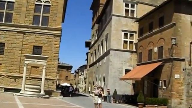 Pienza Tuscany Italy  /  Cathedral's Belltower Ringing