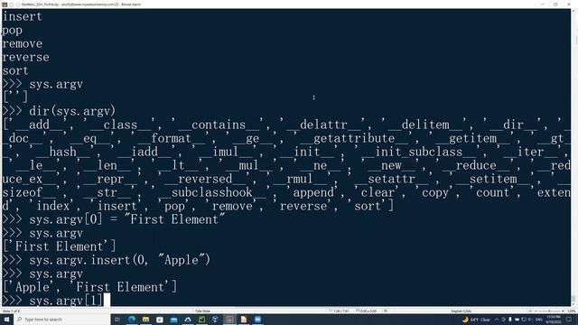 Python (The sys module) смотреть онлайн