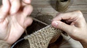 ЭКО-МОЧАЛКА из джута спицами. ЛЕГКО!!!