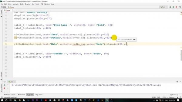 Tkinter Python GUI Tutorial For Beginners 6 - Radiobuttons, Checkboxes, MessageBox