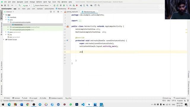 Auto Complete Text View Hint In Android Studio | Multi Complete Text View Android Tutorial In Hindi смотреть онлайн