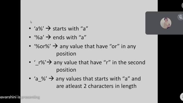 LIKE operator - SQL смотреть онлайн
