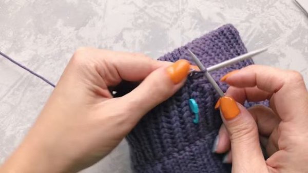 Двойные ушки спицами