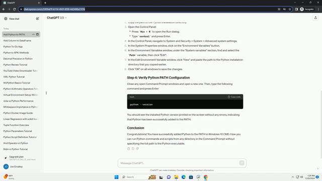 add python to path windows 10 cmd смотреть онлайн
