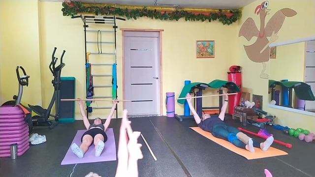 Упражнения с гимнастической палкой смотреть онлайн