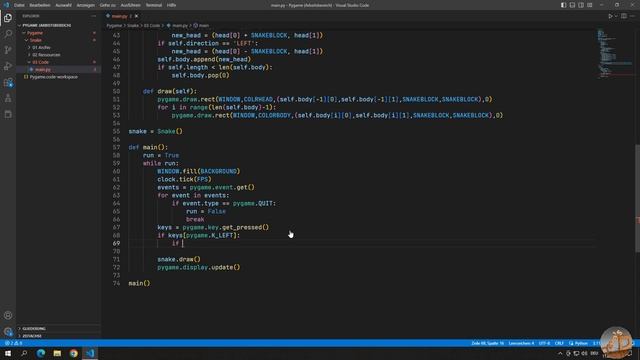 2D Game 'Snake' mit Python und Pygame in 55 Minuten erstellt. смотреть онлайн