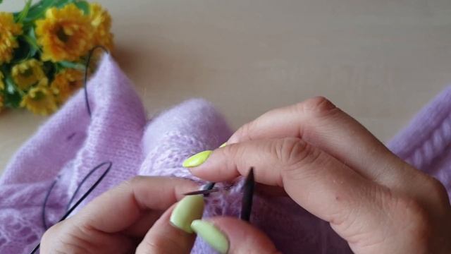 Как аккуратно пришить рукав к пройме вязаного изделия / мастер класс