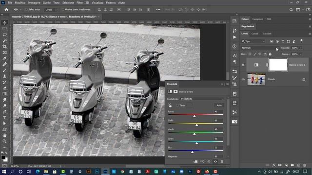 Photoshop Tips #1 | Controlla luminosità colori con livello di regolazione Bianco e Nero смотреть онлайн
