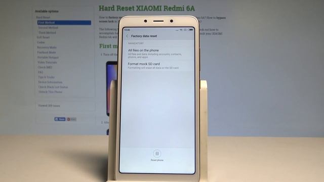 How to Factory Reset XIAOMI Redmi 6A - Wipe Data / Restore Defaults |HardReset.Info смотреть онлайн