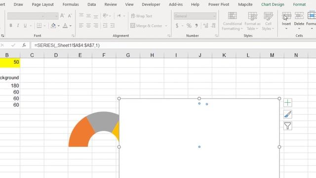 How to Create the 180-degree Gauge Chart in Excel - Part 5 смотреть онлайн
