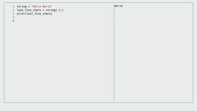 Python - Strings: Slicing with Negative Indices смотреть онлайн