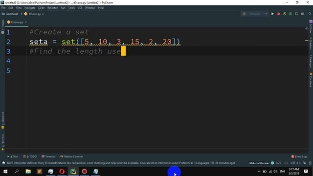 How to find the length of a set in Python смотреть онлайн