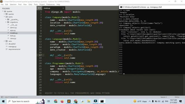 Basic Django ORM(Object Relational Mapper). смотреть онлайн