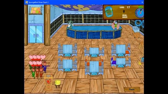 Spongebob Squarepants Diner Dash 2 Two Times The Trouble: Goo Lagoon Levels 16 to 17 смотреть онлайн