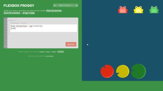 Learning CSS flexbox with FlexBox Froggy | Aprendiendo CSS flexbox con FlexBox Froggy смотреть онлайн