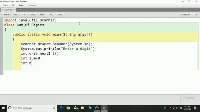 Java program to do sum of digits || RNS programmer смотреть онлайн
