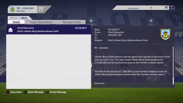 Fifa 18 Burnley Rebuild