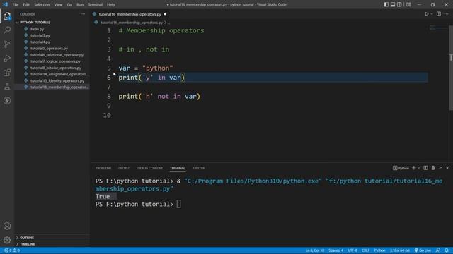Membership Operators in python || How Membership Operator Works || Python Tutorial Part #16 смотреть онлайн