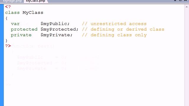 PHP Tutorial - 12 - Access Levels смотреть онлайн