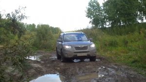 SantaFe тест на бездорожье.