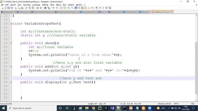 11Non Static initializer block, variable scope, method calling смотреть онлайн