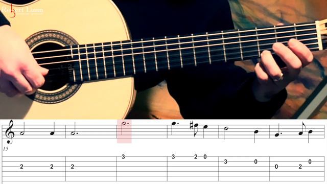 GREENSLEEVES (Beginner Duet) - Tutorial with TAB - Classical Guitar смотреть онлайн