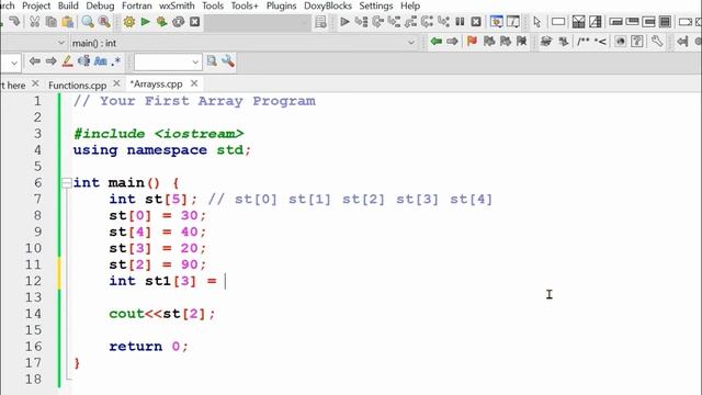 Array Basics (Declaration and Initialization) | Single Dimension | For Loop | C++ смотреть онлайн