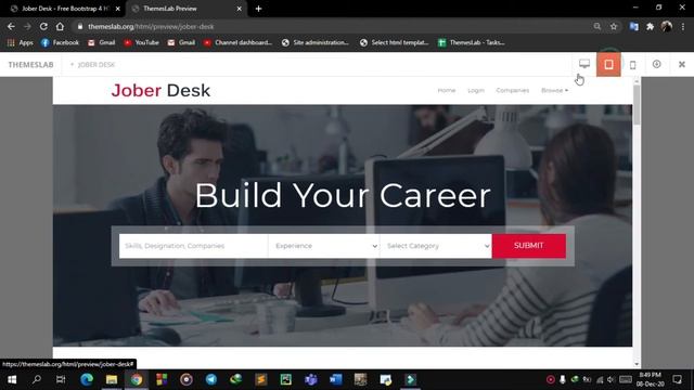 Jober Desk : Free Bootstrap 4 HTML5 Job Board Website Template смотреть онлайн