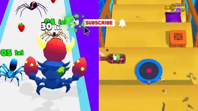 Play High Score in Bottle Break, Insect Evolution Run - Blob Mobile Games Walkthrough смотреть онлайн