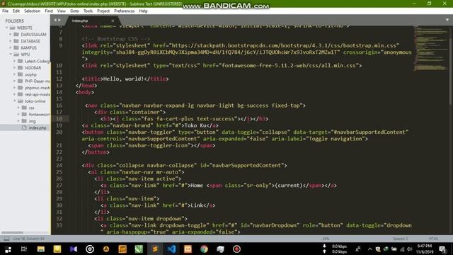 #1 Navbar - Membuat Template Toko Online Menggunakan Framework Bootstrap смотреть онлайн