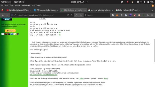 "Find the key" Crypto CTF Easy 18 June 2023 from CTFBD by Tahmid Sadiq walkthrough смотреть онлайн