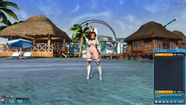 PSO2 229 Kitty Pose Emote Lobby Action смотреть онлайн
