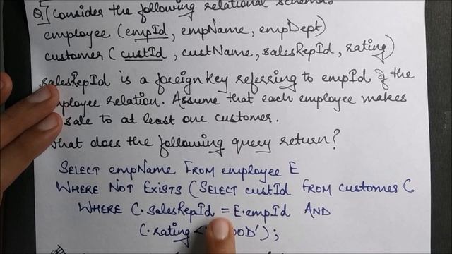 SQL nested queries GATE question смотреть онлайн