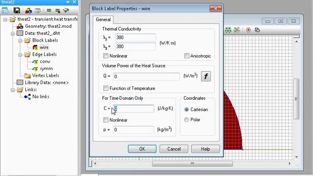 QuickField Example Simulation: Temperature response of a suddenly cooled wire смотреть онлайн